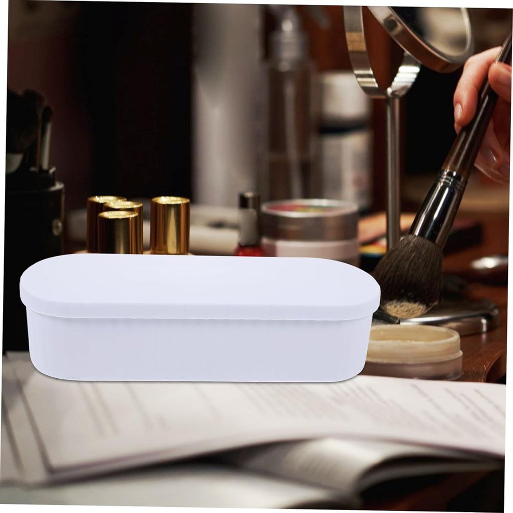 Box Cosmetic Cleaning Box Makeup Tools Cleaner Brush Cleaner Make up Brush Cleaning Container Cleaner Container Makeup Brush Holder Makeup Brush Storage Holder Pp White